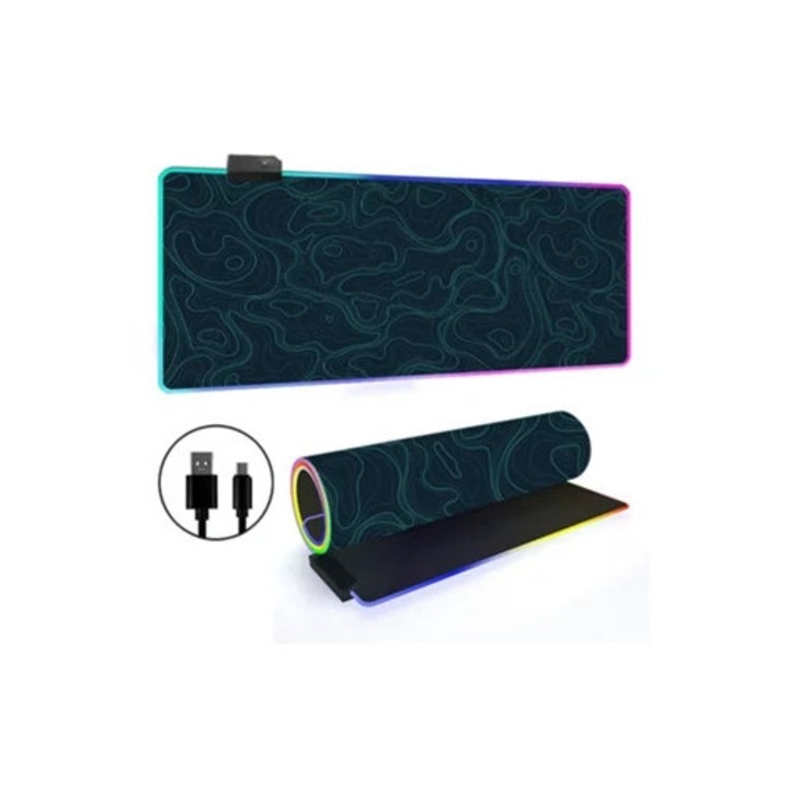 Mousepad mare RGB topografic, 300x600mm