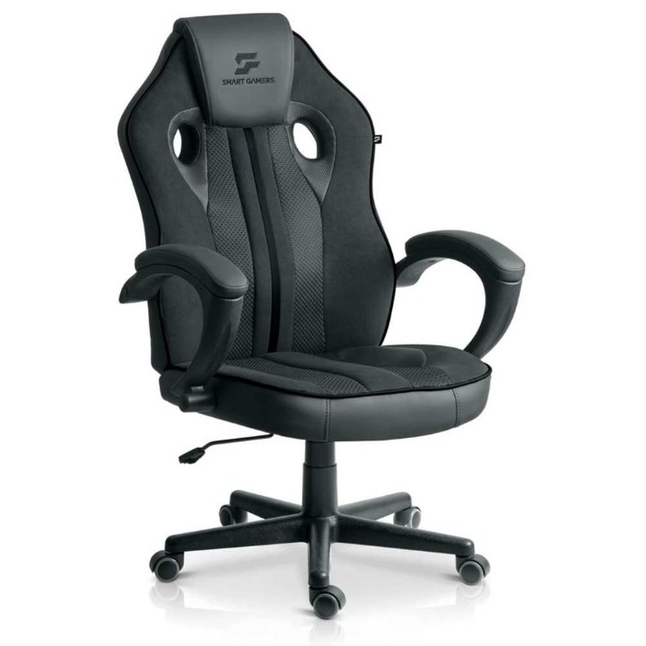 DacEnergy© gamer szék, EmbrONE™ kárpitozás, ergonomikus kialakítás, magasságállítás, 108-120 cm, stabil alap és sima görgők, fekete