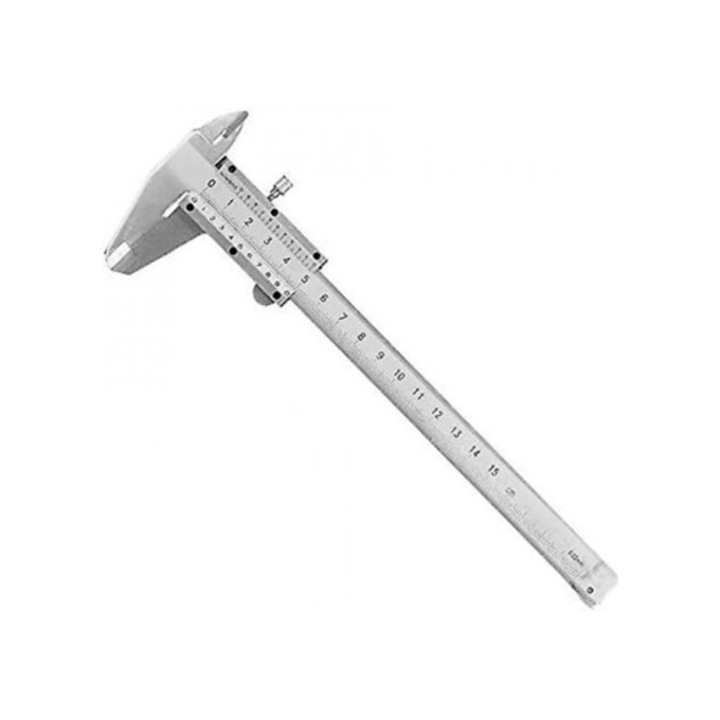 Caliper Vernier din Otel Carbon de Precizie, Micrometru Metalic Durabil