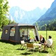 Outsunny Cort de Camping pentru 4-6 Persoane cu 2 Camere si Veranda, Impermeabil si UPF 30+, Geanta de Transport, Gri
