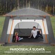 Outsunny Cort de Camping pentru 4-6 Persoane cu 2 Camere si Veranda, Impermeabil si UPF 30+, Geanta de Transport, Gri