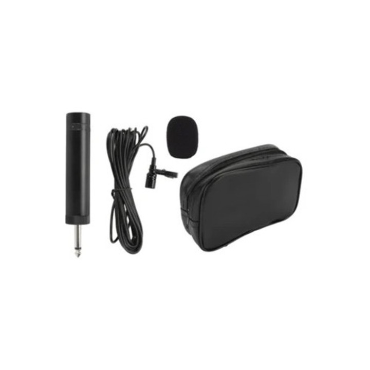 Vezetékes lavalier mikrofon, körsugárzó, csíptetős, zajszűrős, 3.5mm csatlakozó