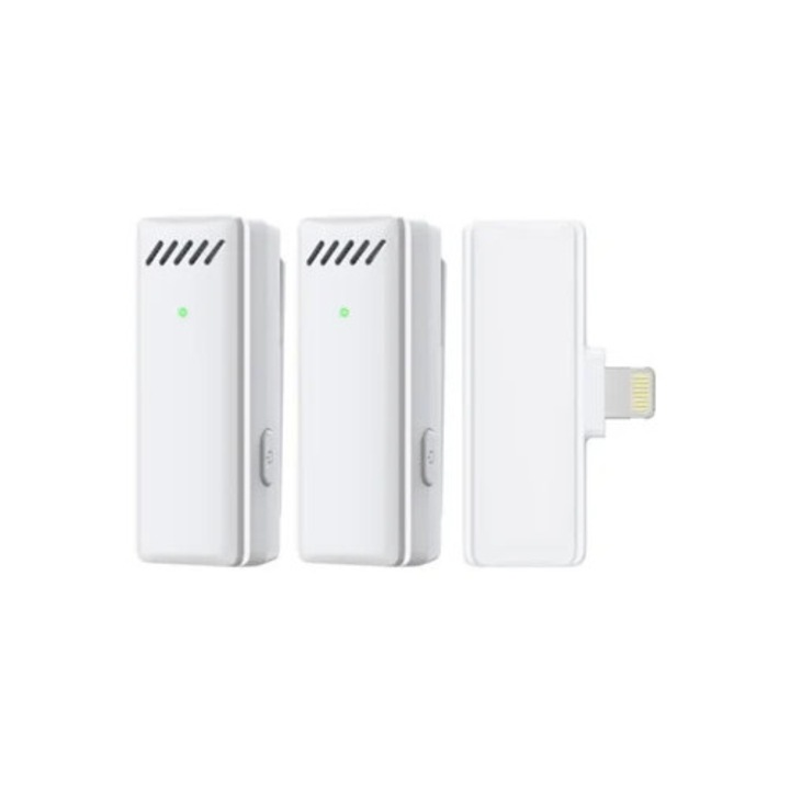 Microfon lavalier wireless 3-in-1, 12 ore autonomie, compatibil iPhone, iPad, Android, camera