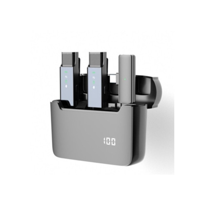 Microfon lavalier wireless Svart