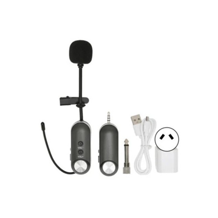 Microfon lavalier wireless T-3 UHF pentru intalniri, sistem PA, 100-240 VAU