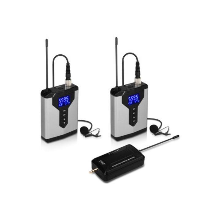 Безжичен Lavalier микрофон Q6 1 Drag 2 USB за запис на компютър, SLR телефон