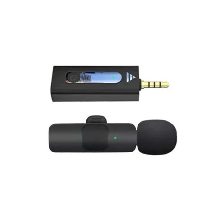K35 BLE5.1 vezeték nélküli csíptetős mikrofon, lavalier, élő videóhoz