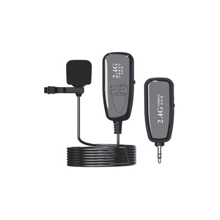 Безжичен Lavalier микрофон с шумопотискане, BT 2.4G
