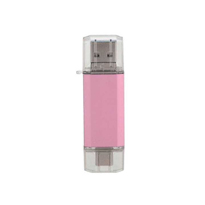 3 az 1-ben USB memória, 16GB, rózsaarany alumínium, telefonokhoz és számítógépekhez