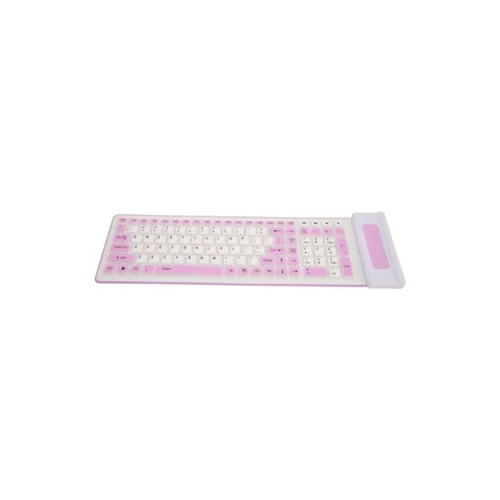 Tastatura wireless pliabila cu 107 taste, iluminare in doua culori, impermeabila, pentru PC si laptop