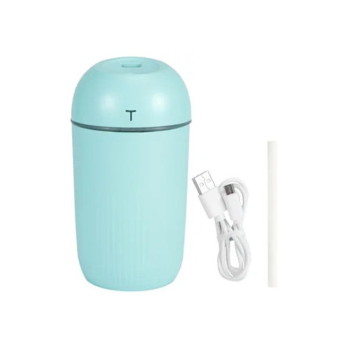 Мини овлажнител за въздух 420ml, преносим, с функция за атомизиране, USB, за дома