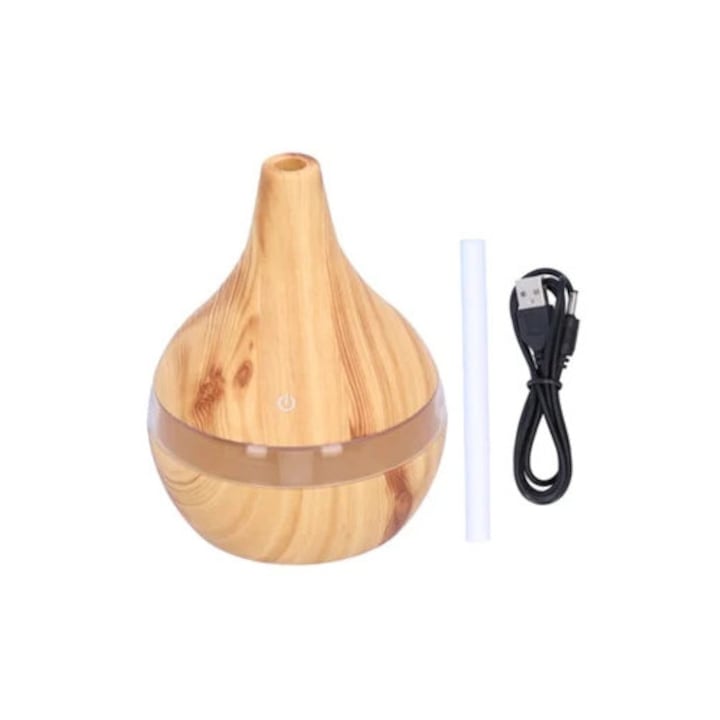 Umidificator mini USB silentios de birou cu lumina de noapte, ideal pentru dormitor