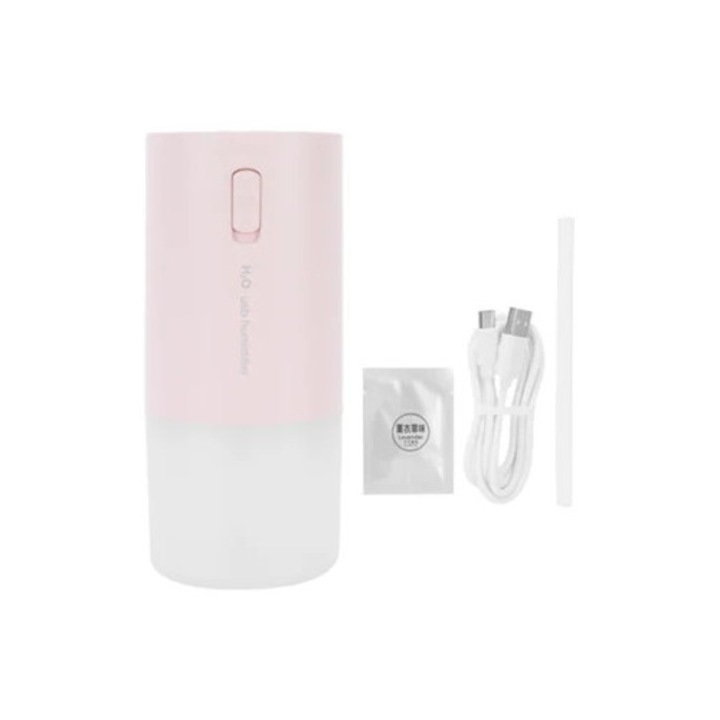Овлажнител 300ml USB, ароматерапевтичен дифузер, с нощна светлина, за дома и спалнята