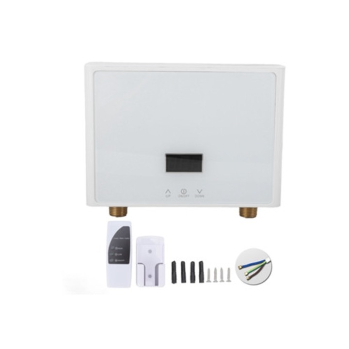 Azonnali vízmelegítő, 4000W, termosztatikus vezérlés, távirányító, érintőpanel, 110V