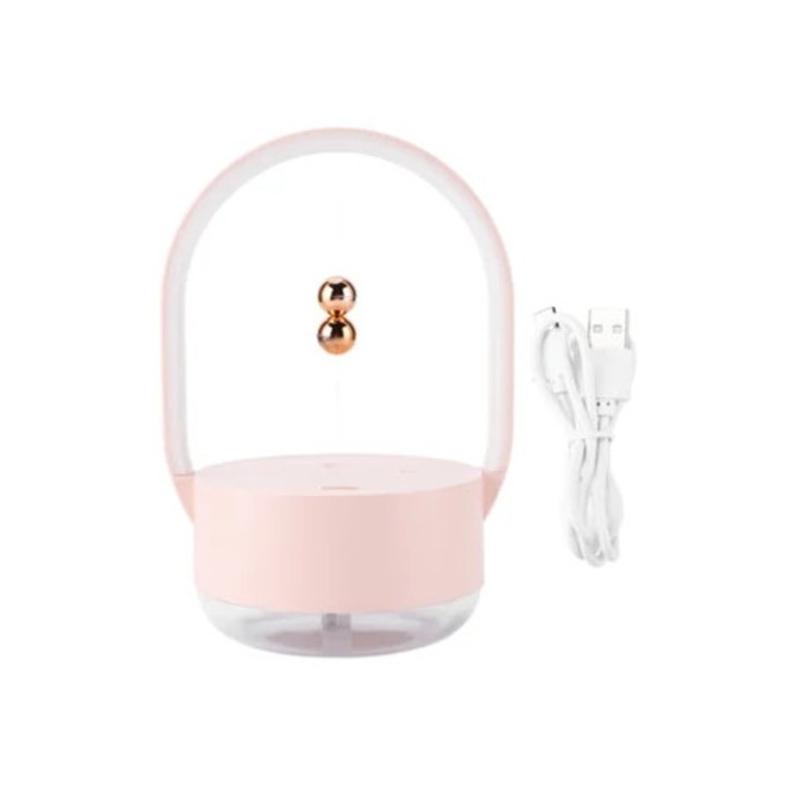 Umidificator de aer pentru masina, 120ml, mini difuzor USB cu lumina de noapte, set pentru camera de copii si birou