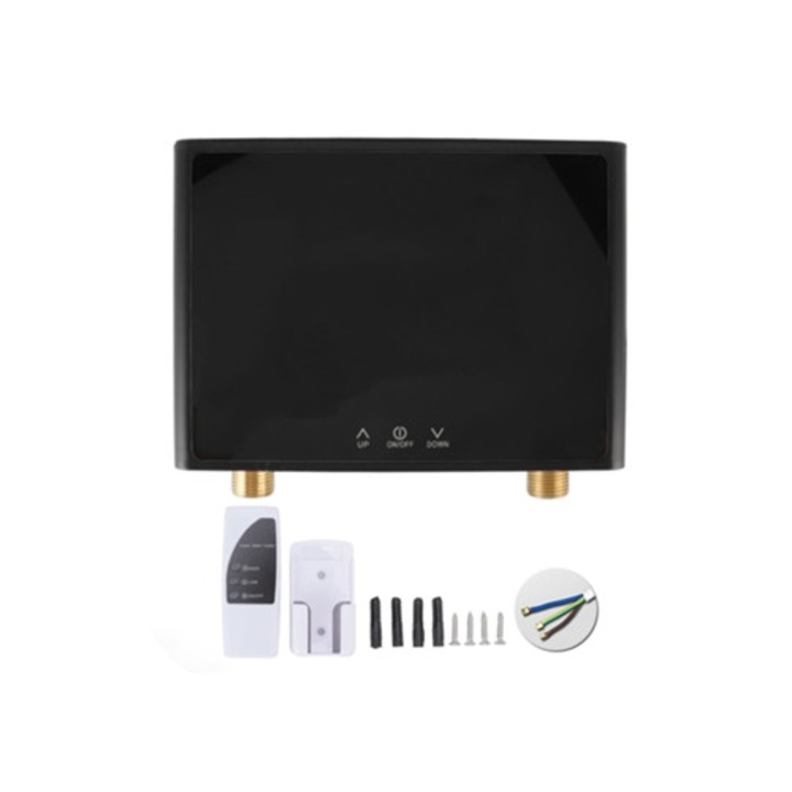 Azonnali vízmelegítő, 4000W, termosztatikus vezérlés, távirányító, érintőpanel, 110V