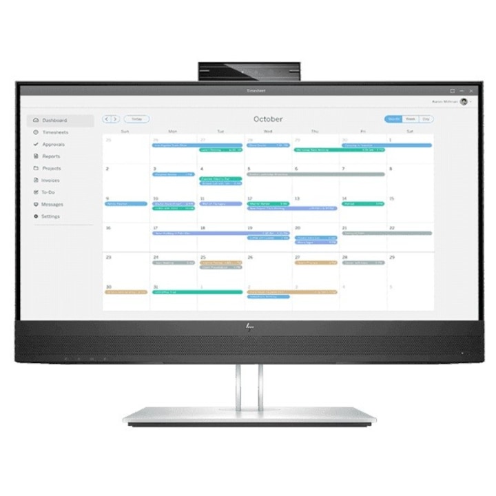 Monitor AOC, 27", IPS, 4K, UHD, 60Hz, 4ms, HDR10, FlickerFree, Boxe 2W x 2, HA, HDMI, DisplayPort, U27B3AF, Negru