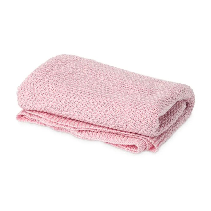 Paturica bebe Kiokids, roz 80x110cm, termica, protectie UV