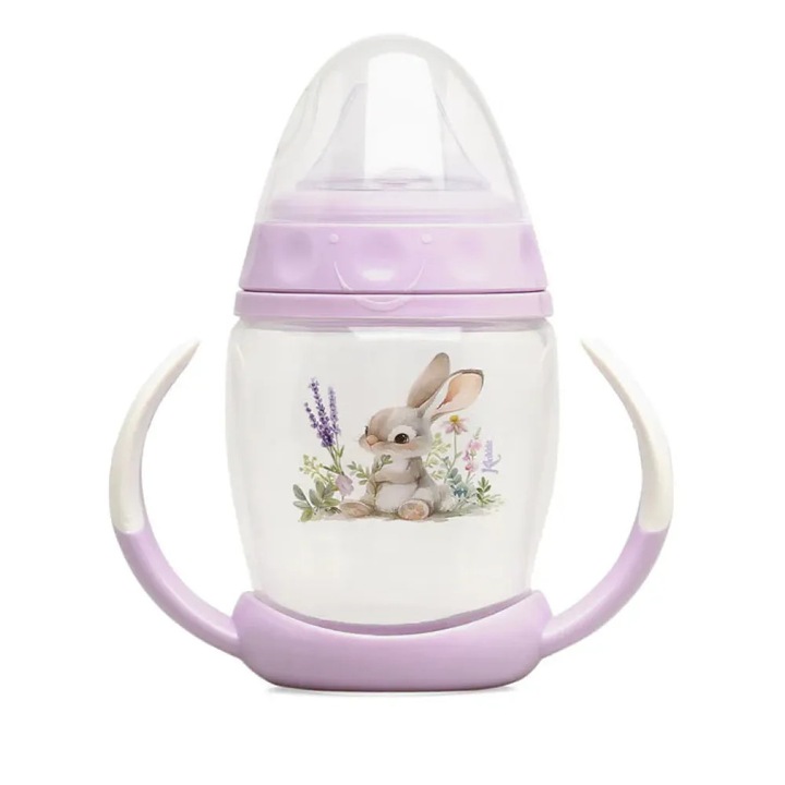 Cana cu manere pentru bebelusi, Kiokids, 270ml 6m+