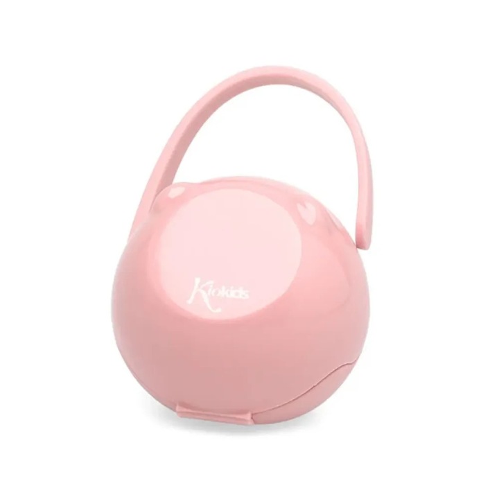 Suport pentru suzete Kiokids, roz, cu maner, usor de curatat