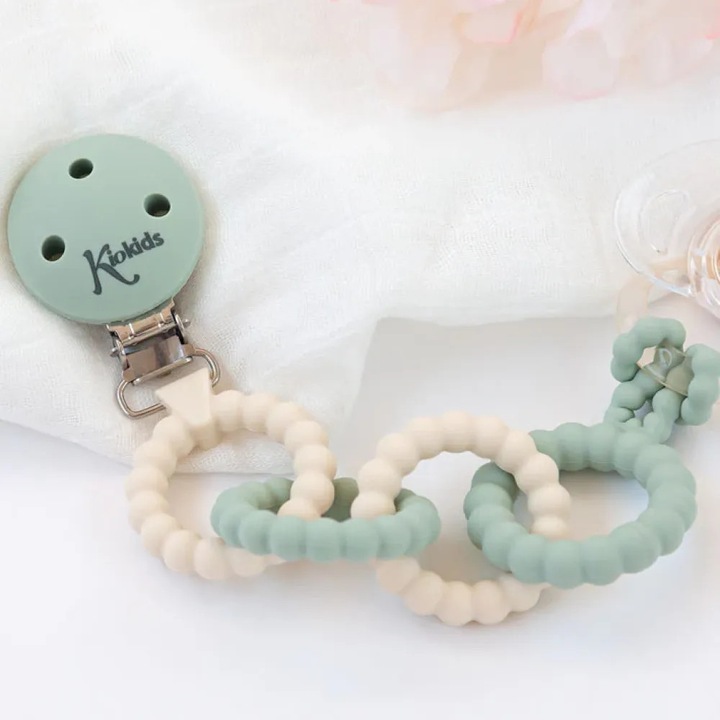 Clips pentru suzeta, Kiokids, silicon, 20cm