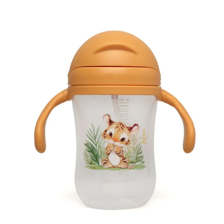 Cana cu manere pentru bebelusi, Kiokids, 300ml, 6 luni+