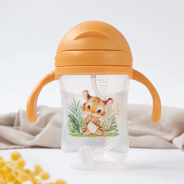 Cana cu manere pentru bebelusi, Kiokids, 300ml, 6 luni+