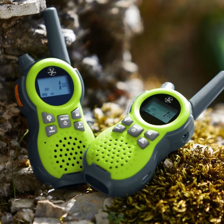 Set 2 Walkie Talkie HABA Terra Kids, 5km, 8 canale, LED, 6-99 ani, 50x130x40cm