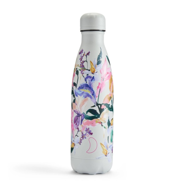 Termos Chilly's Original Floral Grandiflora 500ml, 24 ore rece, 12 ore cald, inox 304