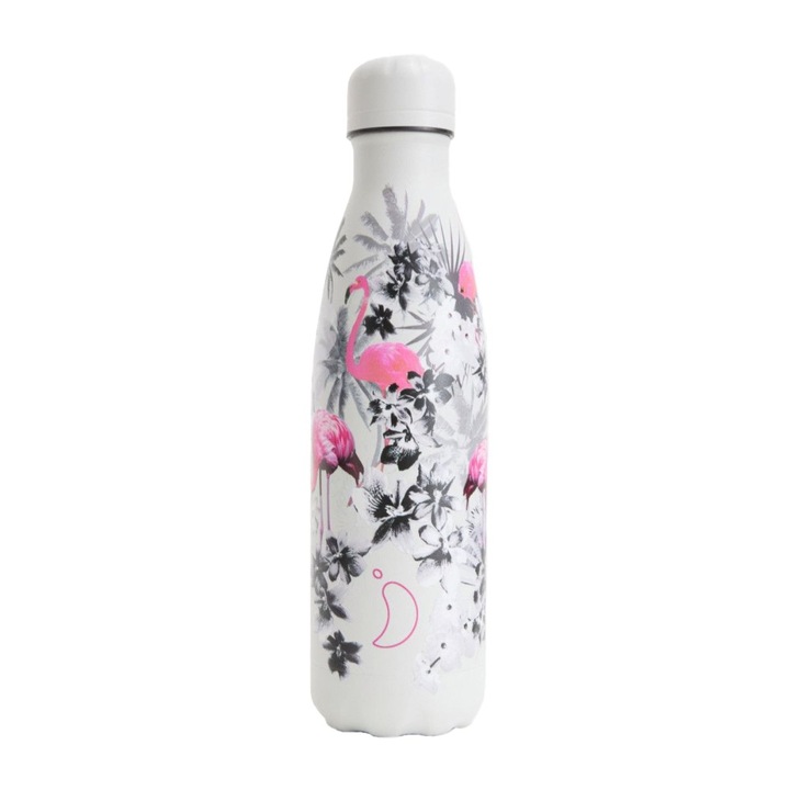 Termos Chilly's Original 500ml, Tropical Flamingo Revival, 24 ore rece, 12 ore cald