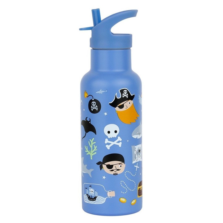 Gyermek termosz, A Little Lovely Company, XL, 500ml, dupla rétegű, többszínű