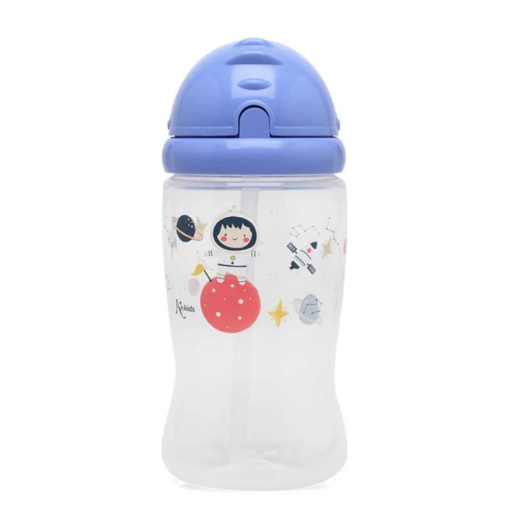 Sticla apa, Kiokids, Pagouri Nerou Space, 350ml, 6m+