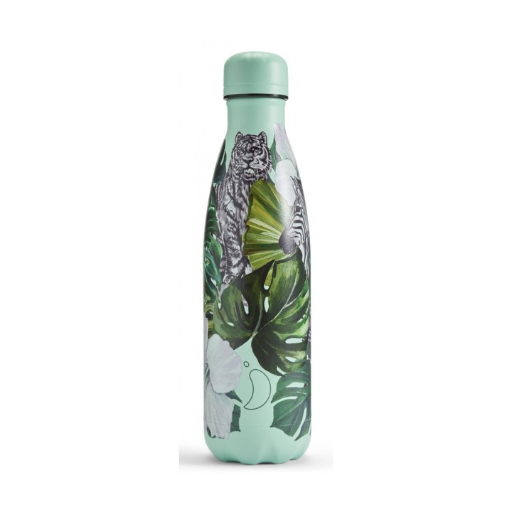 Termos Chilly's Original 500ml, Tropical Wild Monstera, 24 ore rece, 12 ore cald