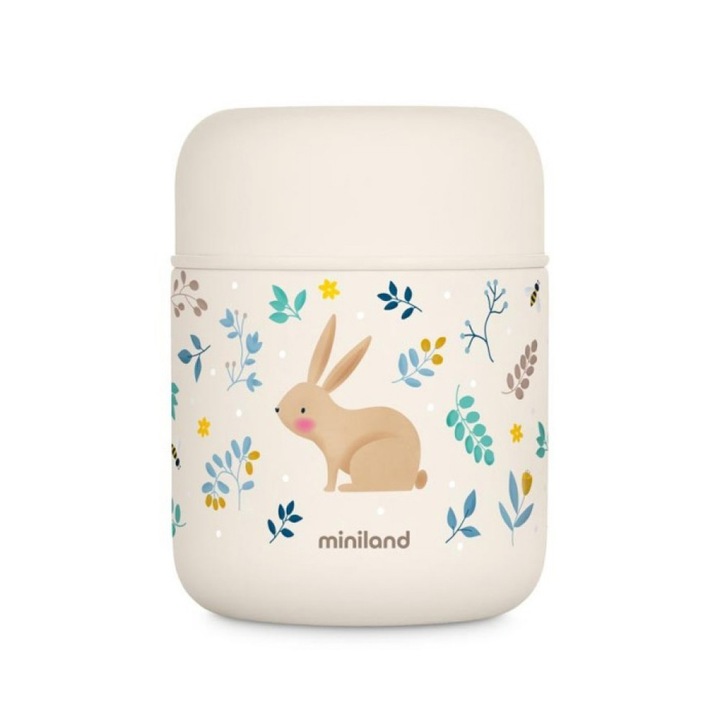 Termos pentru mancare Miniland 280ml Rabbit, inox, 9x13cm, capacitate 280ml