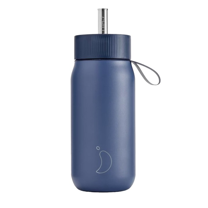 Termos Chilly's 2 in 1 Switch 750ml Albastru Whale, capacitate 750ml, dimensiuni 23,9x8,8cm