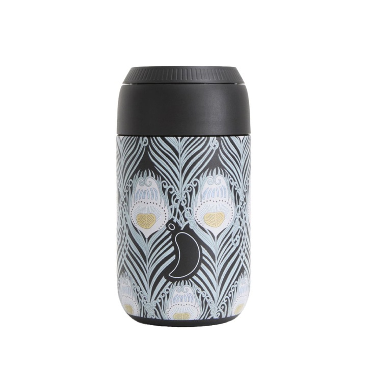 Cana termica Chilly's Poteri Thermos Coffee Cup Series 2 Liberty Ceaser 340ml, rezistenta la caldura, capac cu mecanism de inchidere, inox 304