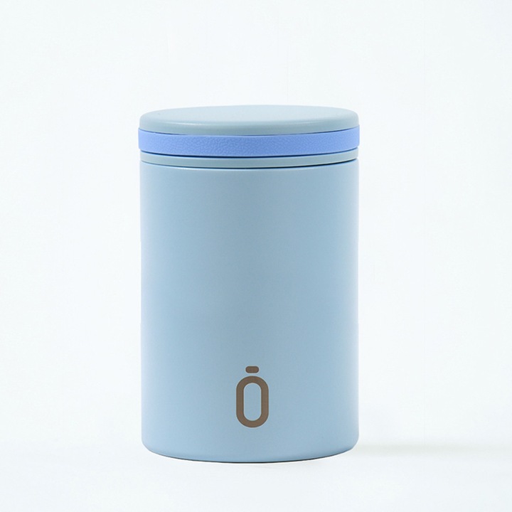 Termos Runbott Capri 600ml, design compact, inox 304, capac cu laba, albastru, 95x145x95mm