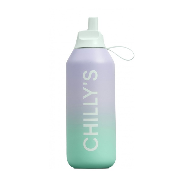 Termos Chilly's Series 2 Flip 500L, anoxido, antimikrobiak, culoare Morning Haze