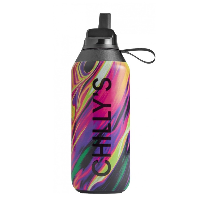 Termos Chilly's Series 2 Flip 500ml, anoxied, antimikrobiac, multicolor