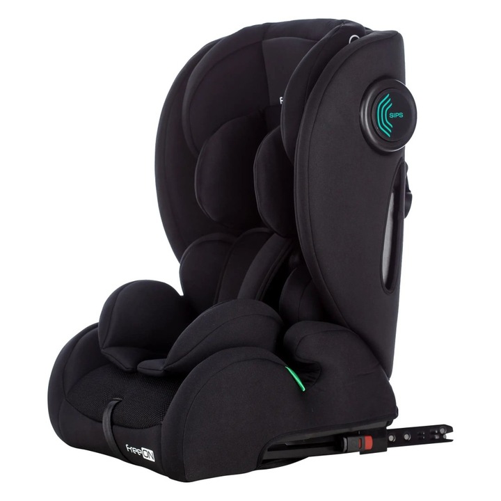 Scaun auto copii FreeON Modus i-Size 76-150 cm, negru, sistem Isofix, 5 puncte de prindere