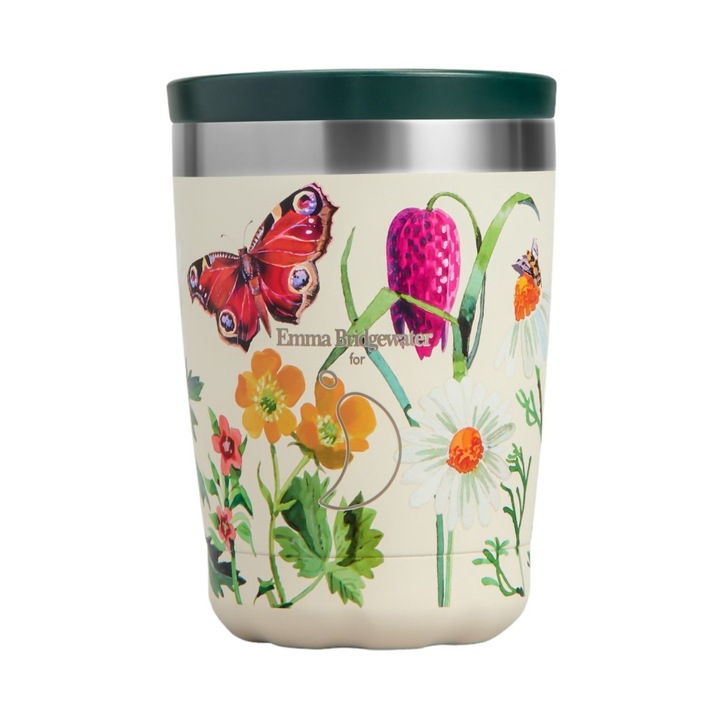 Cana termica Chilly's Emma Bridgewater Wild Flowers 340ml, inox, fara BPA, capacitate 340ml