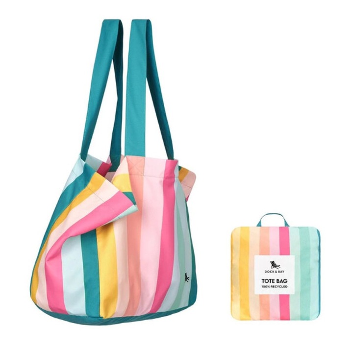 Geanta Dock & Bay din materiale reciclate, multicolor, 39x19cm