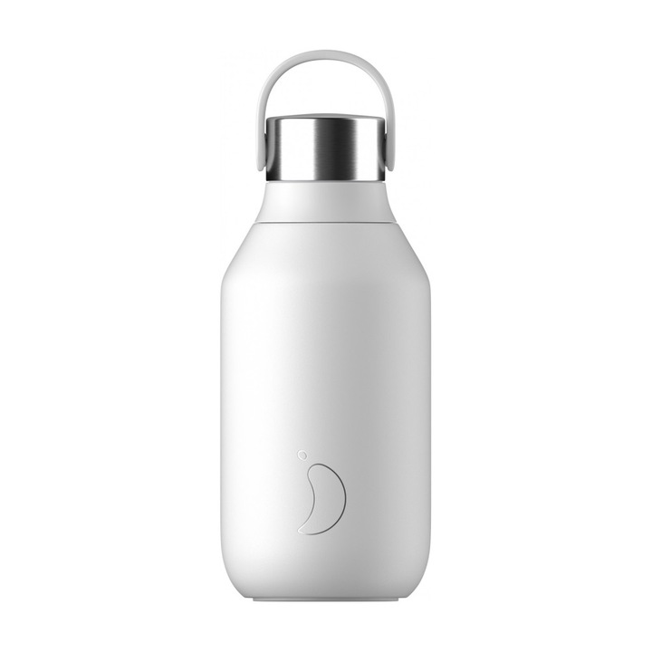Termos Chilly's Series 2 350ml Alb Arctic, 24 ore rece, 12 ore cald