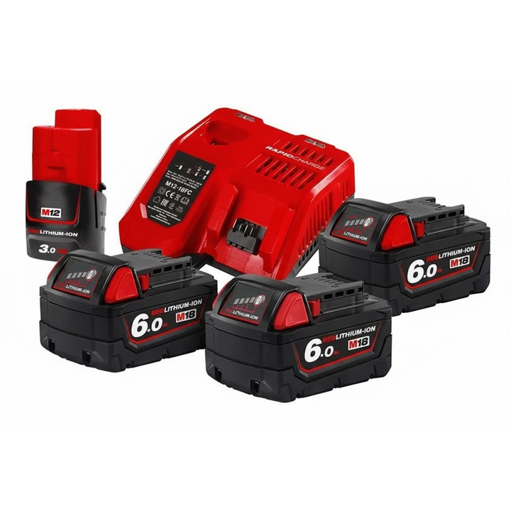 TRB M18NRG-503 akkumulátor és töltő szett 18V 6 Ah Milwaukee gépekhez