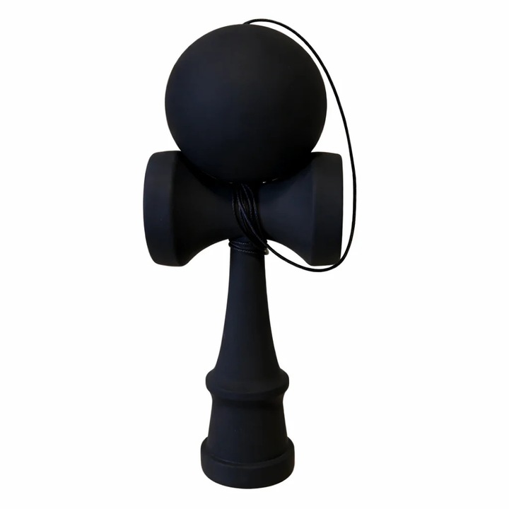 Kendama interactivă, neagră, lemn, pentru băieți, vârstă 3 ani+, 10 degete