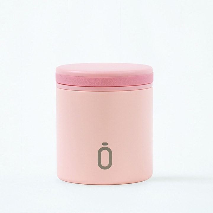 Termos Runbott, 400ml, roz, design compact, capac cu prindere