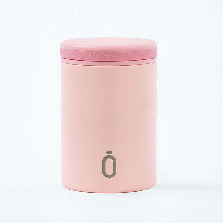 Termos Runbott 600ml, design compact, capacitate 600ml, roz, dimensiuni 9.5x14.5x9.5cm