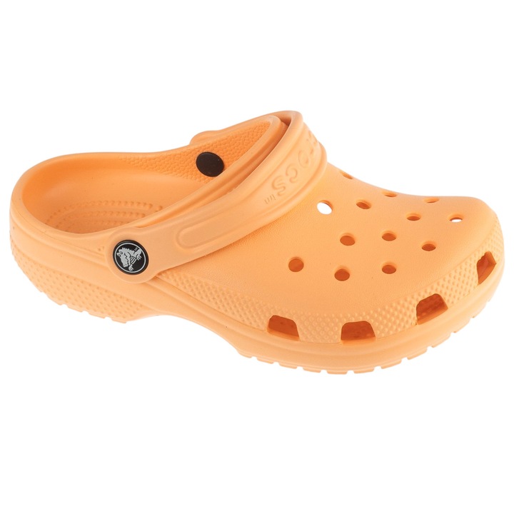 Saboti slingback de cauciuc, Crocs Classic Clog Kids 206991, Portocaliu