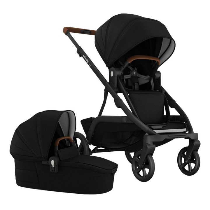 Carucior Redsbaby Nuvo 2-in-1, negru, 18 forme, greutate 8.2kg