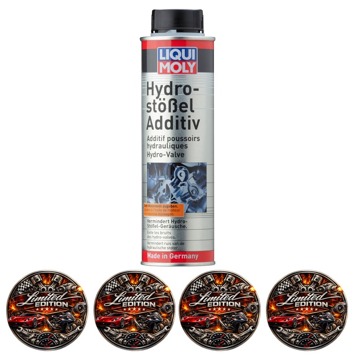 Aditiv ulei Liqui Moly, tacheti hidraulici, 300ml, set 4x stickere auto
